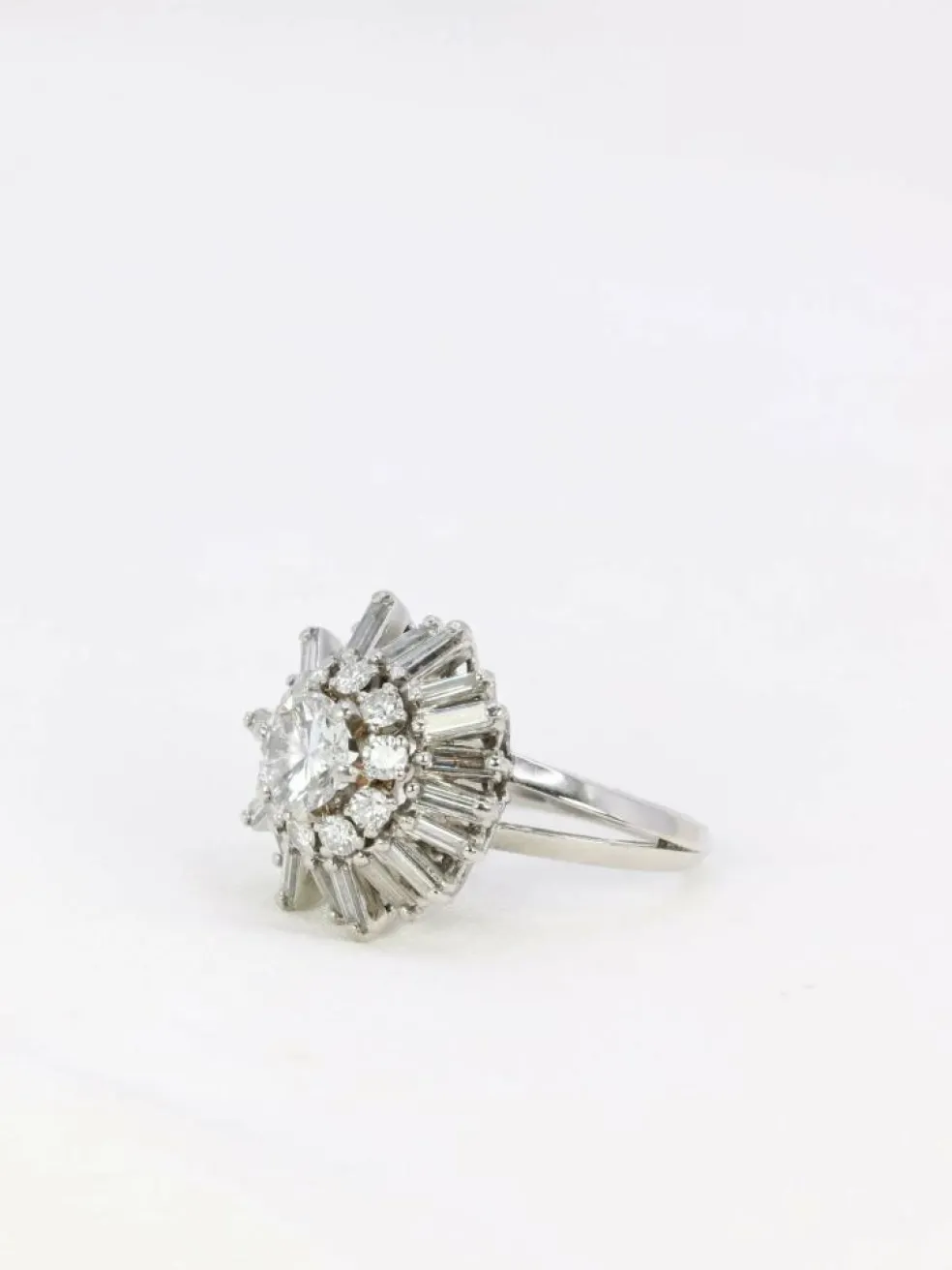 Bague ballerine vintage diamants
