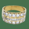 Bague bande de diamants