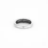 Bague Bande Pavée or blanc