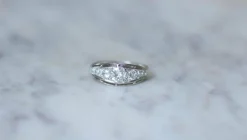 Bague Bandeau Art Déco platine diamants