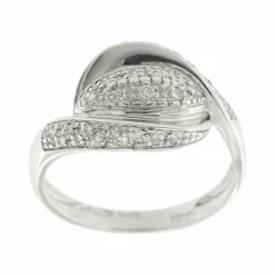 Bague bandeau avec diamants