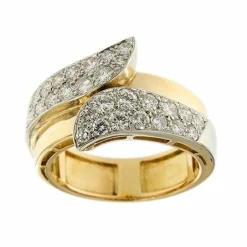 Bague bandeau avec diamants