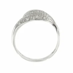 Bague bandeau avec diamants