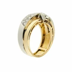 Bague bandeau avec diamants