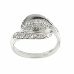Bague bandeau avec diamants