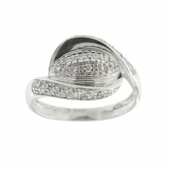 Bague bandeau avec diamants