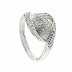 Bague bandeau avec diamants
