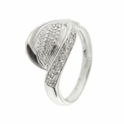 Bague bandeau avec diamants