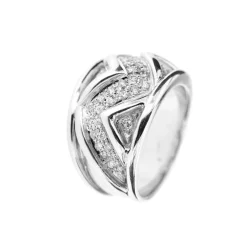 Bague bandeau diamants