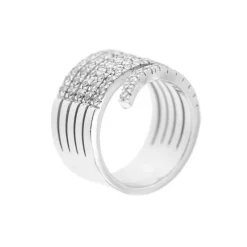Bague bandeau diamants