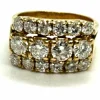 Bague bandeau diamants en or jaune