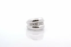 Bague bandeau diamants en or blanc