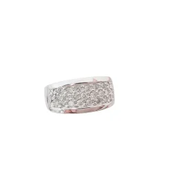 Bague Bandeau Diamants Or Blanc