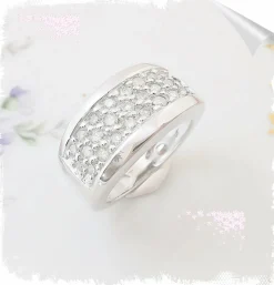 Bague Bandeau Diamants Or Blanc