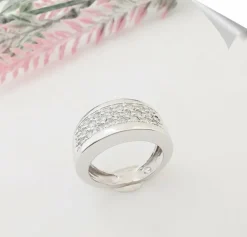 Bague Bandeau Diamants Or Blanc
