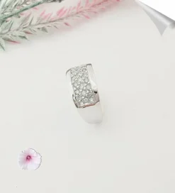 Bague Bandeau Diamants Or Blanc