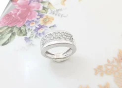 Bague Bandeau Diamants Or Blanc