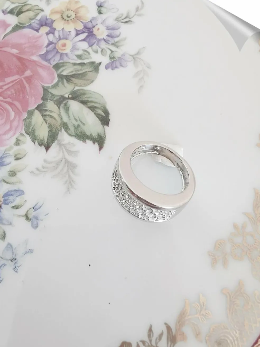 Bague Bandeau Diamants Or Blanc