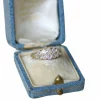 Bague Bandeau Double Ligne Diamants Taille Ancienne