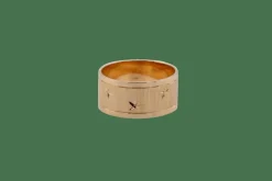 Bague bandeau en or jaune avec étoiles