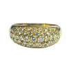 bague bandeau en or jaune et diamants