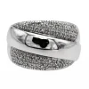 Bague Bandeau Or blanc Diamant