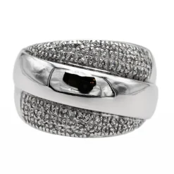 Bague Bandeau Or blanc Diamant