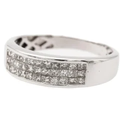 Bague Bandeau Or blanc Diamant