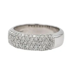 Bague Bandeau Or blanc Diamant
