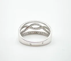 Bague bandeau Or blanc Diamants