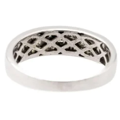 Bague Bandeau Or blanc Diamant