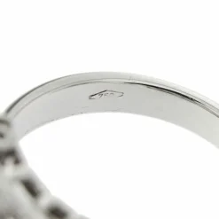 Bague bandeau or blanc diamants