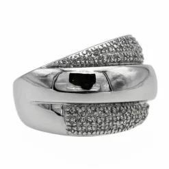 Bague Bandeau Or blanc Diamant