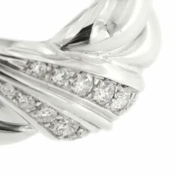 Bague bandeau or blanc diamants
