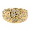 Bague Bandeau Or jaune Diamant