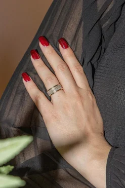 Bague Bandeau Or jaune Diamant