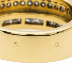 Bague Bandeau Or jaune Diamant