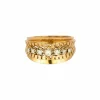 Bague bandeau or jaune et diamants