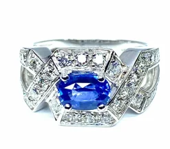 Bague bandeau saphir Ceylan diamants