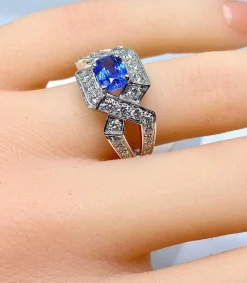 Bague bandeau saphir Ceylan diamants