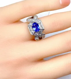 Bague bandeau saphir Ceylan diamants