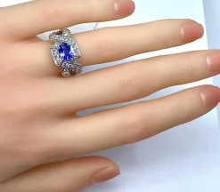 Bague bandeau saphir Ceylan diamants