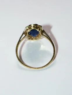 Bague Belle Epoque saphir naturel non chauffé