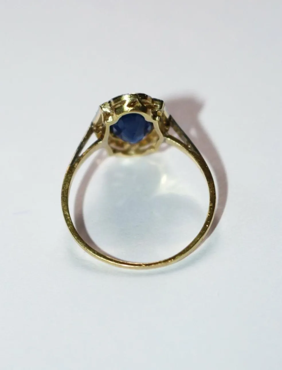 Bague Belle Epoque saphir naturel non chauffé