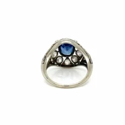 Bague Belle Époque Or Diamant Saphir