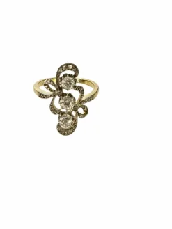 Bague Belle Époque or et diamants