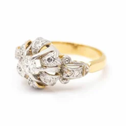 Bague Belle Époque Or jaune Platine Diamants