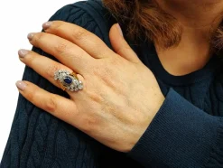 Bague BELLE ÉPOQUE saphir et diamants
