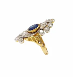 Bague BELLE ÉPOQUE saphir et diamants