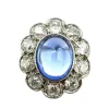 Bague Belle-Epoque en or blanc, saphir et diamants